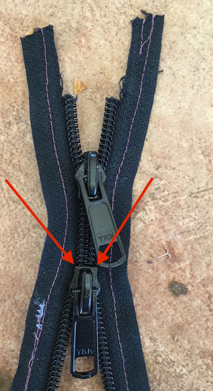 How to Repair a Zipper With Two Sliders 
