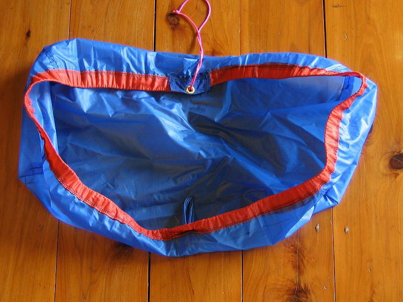 Empty tent sack