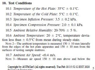 astm test conditions