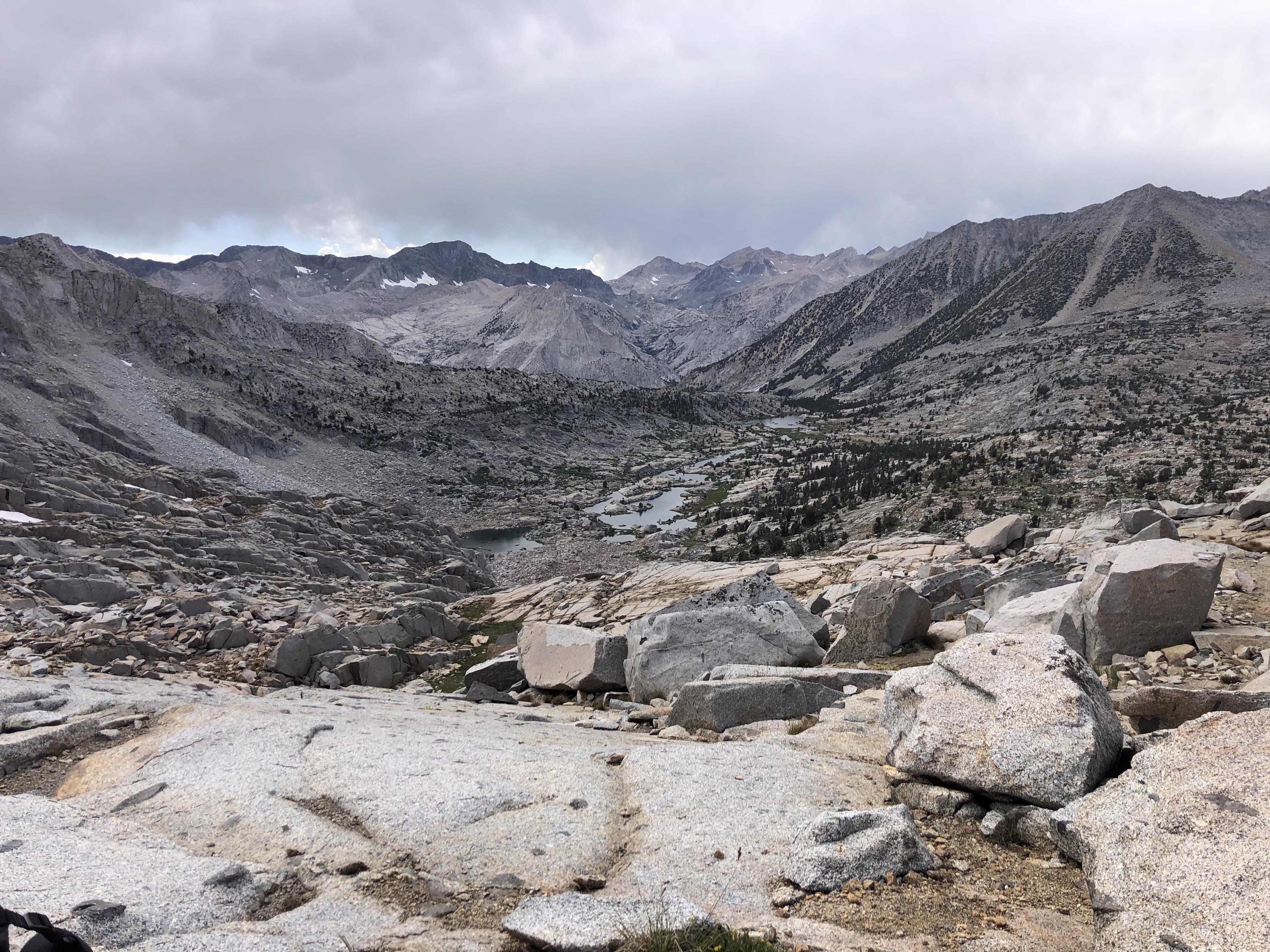 Dusy Basin from Knapsack Pass