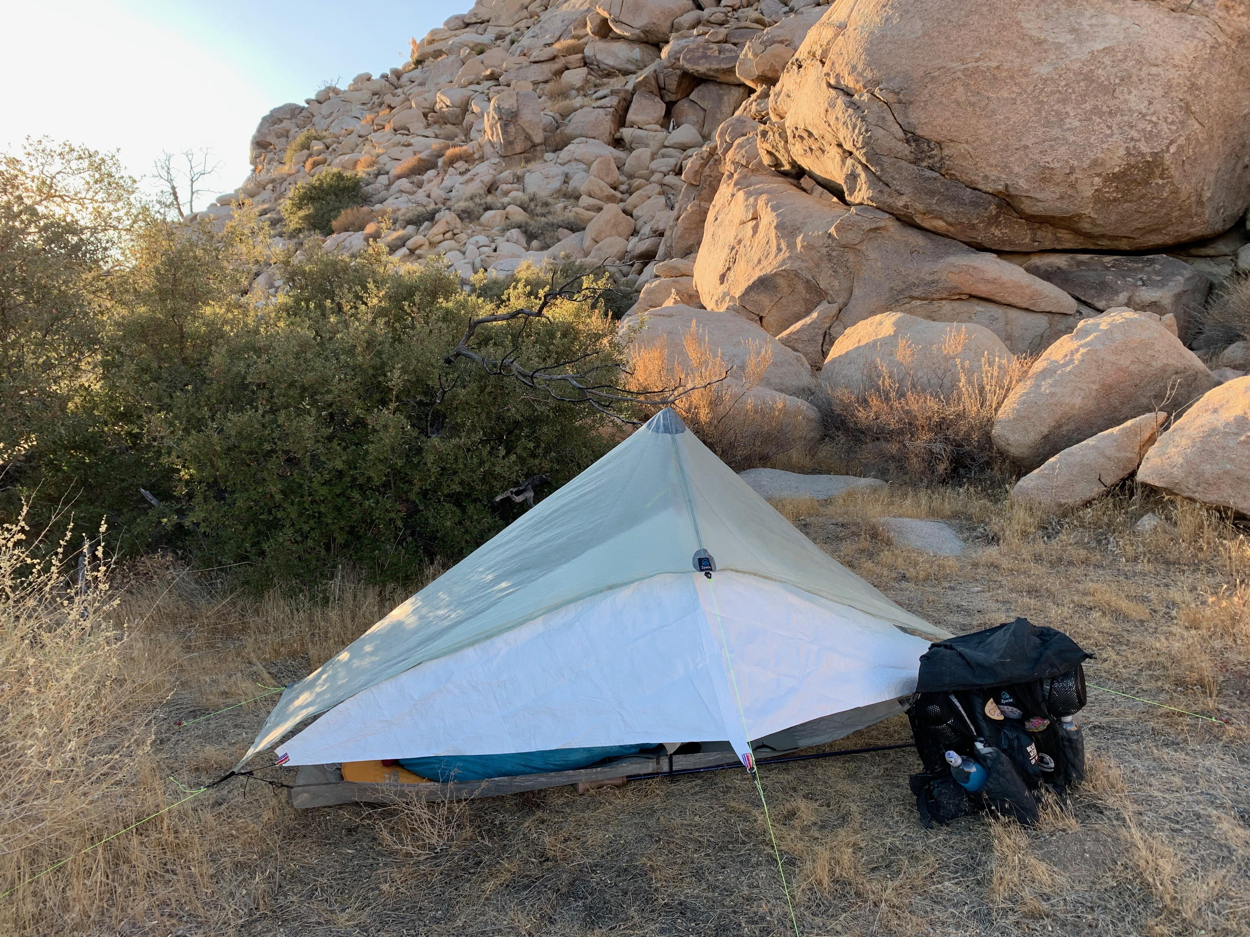 Pocket tarp with makeshift door