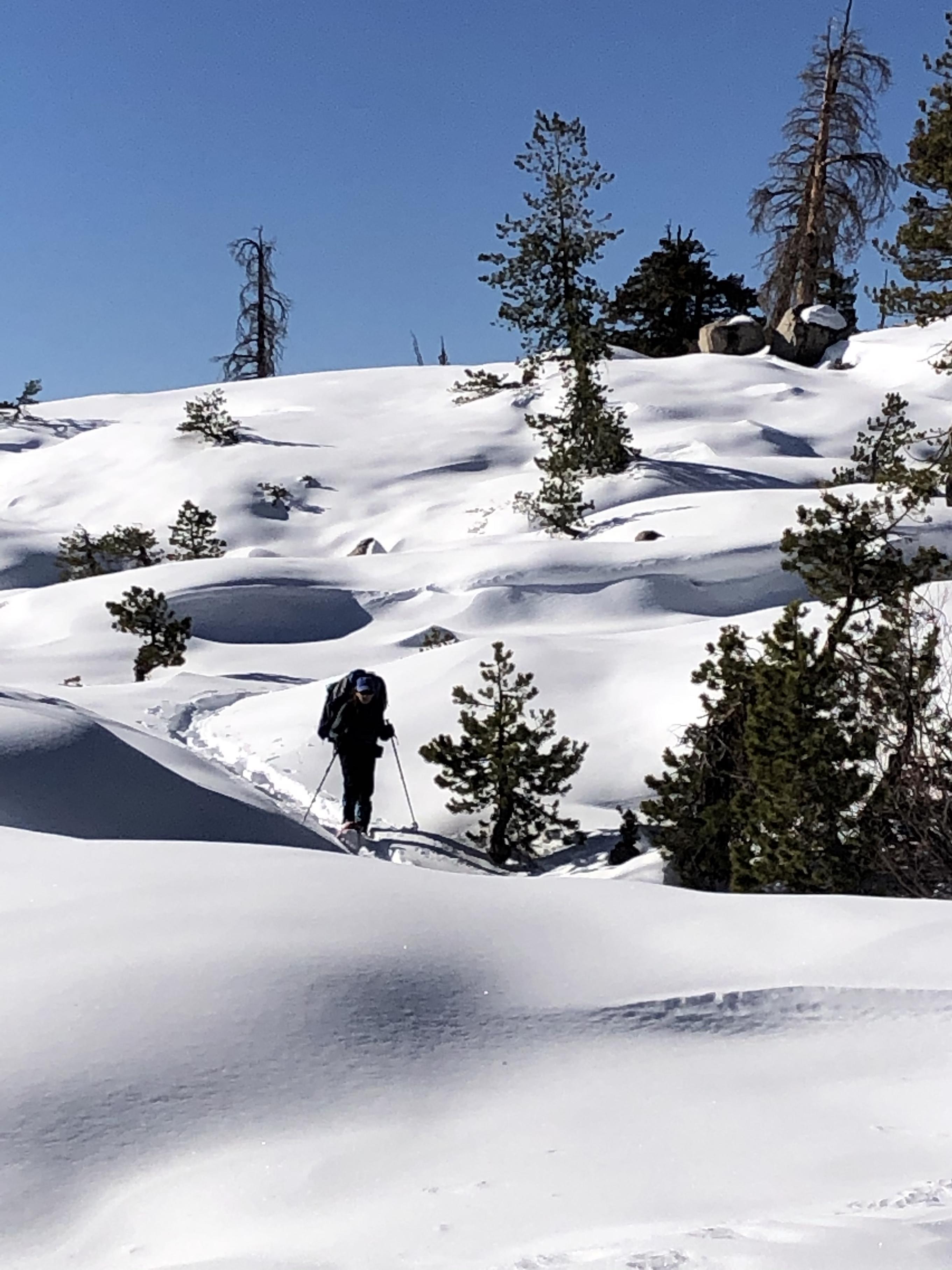 Gela on her way down to Piute Meadow