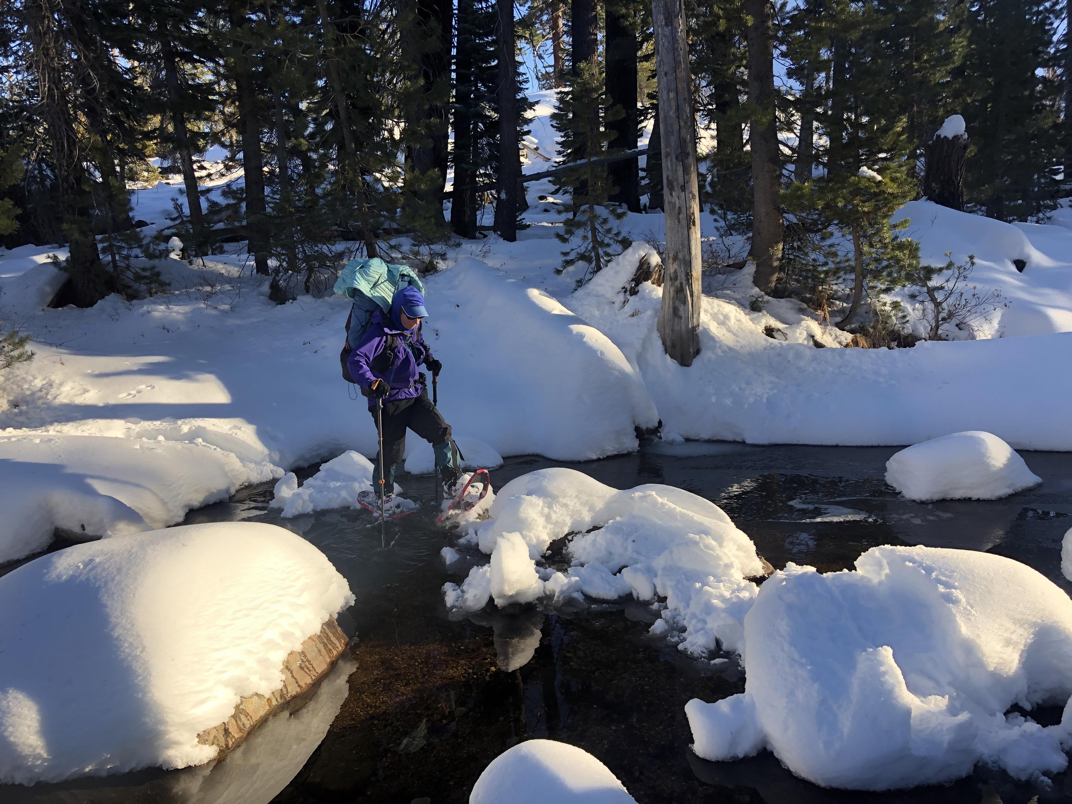 Gela crosses Lily Creek