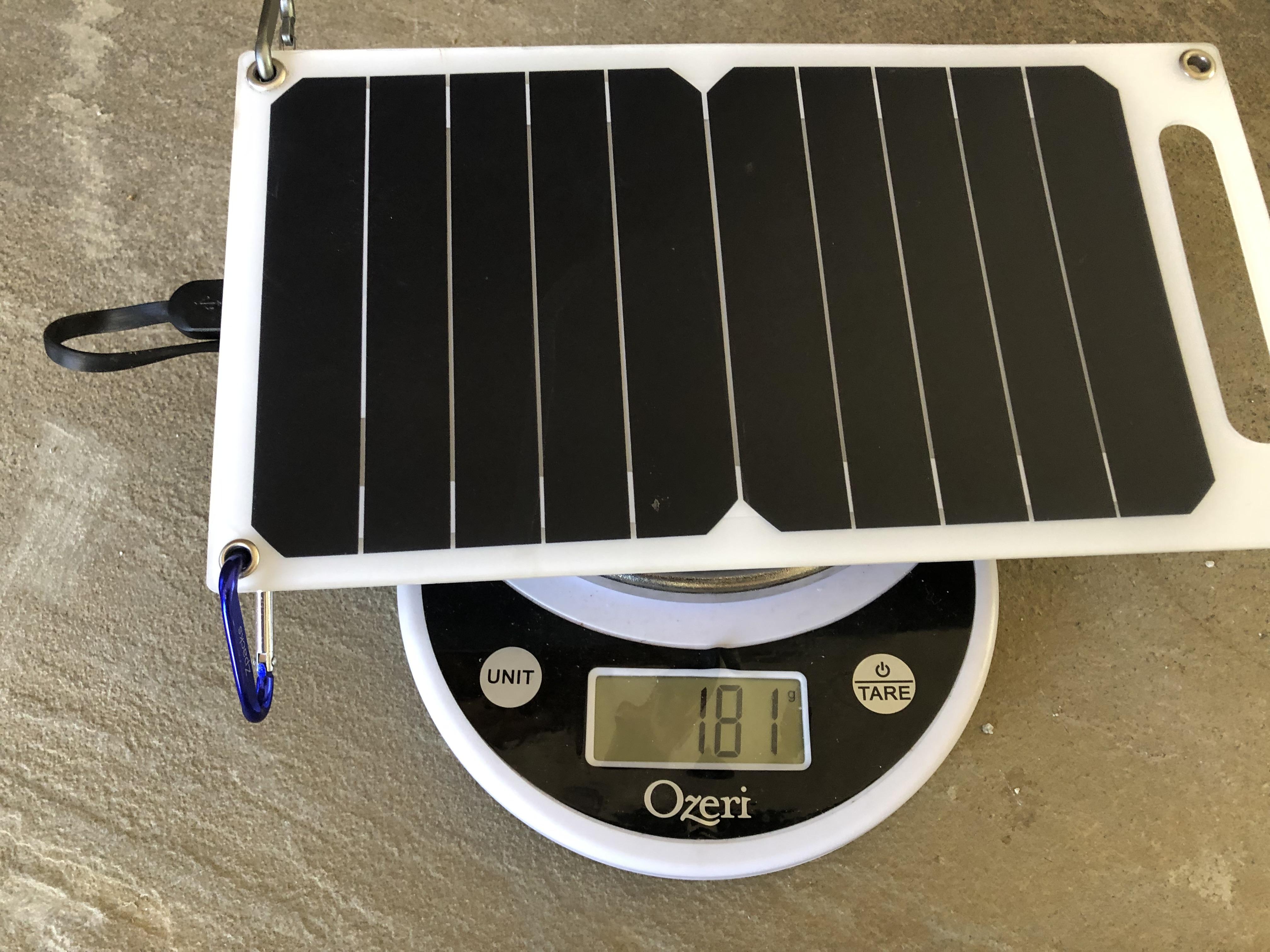 Solar panel and battery mount on a gram scale