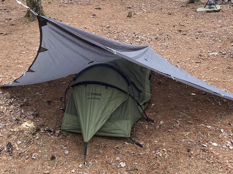 Yama Mountain Gear Tarp + Snugpak Stratosphere Hoop Bivy