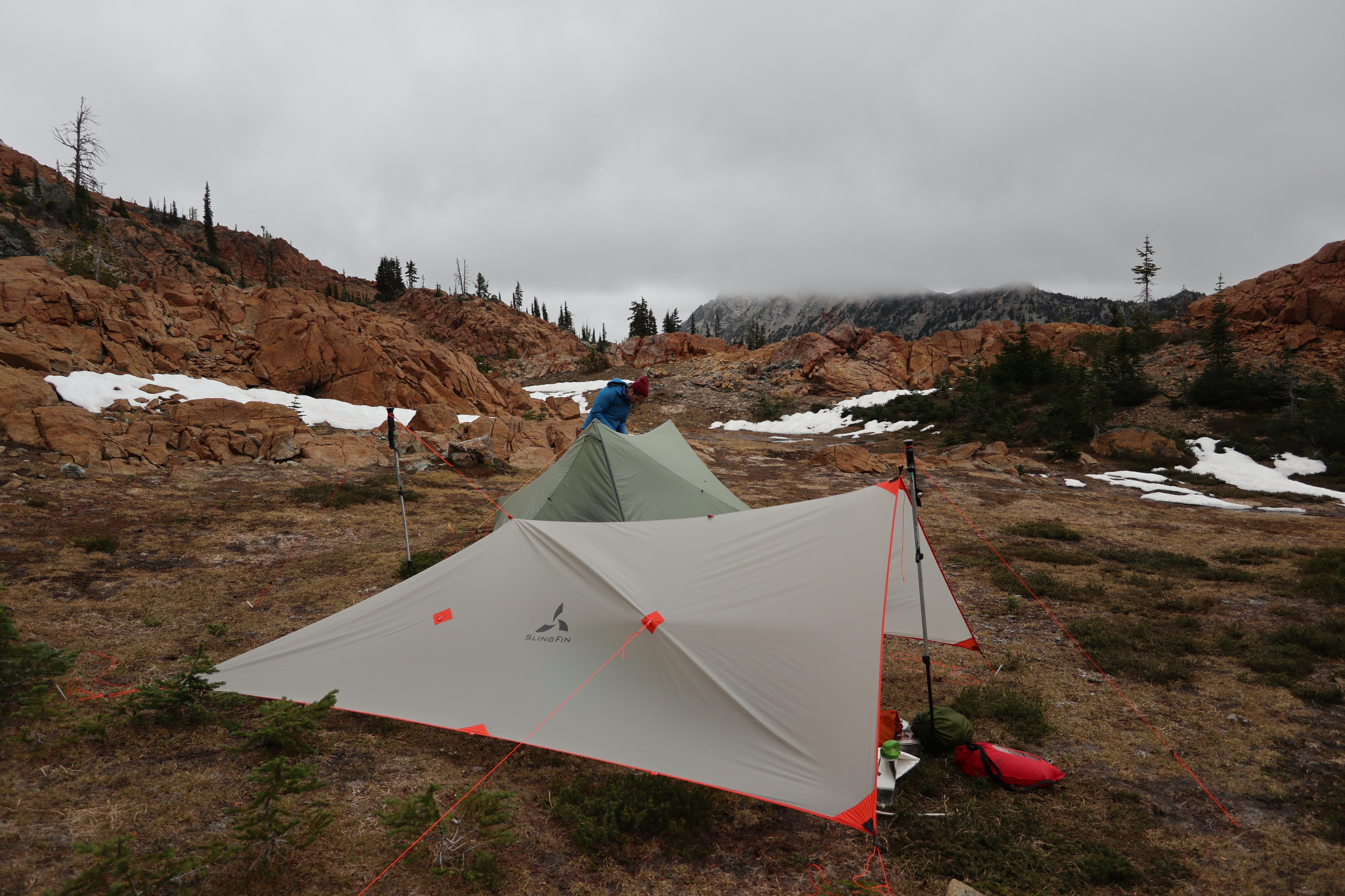 our first tarp setup