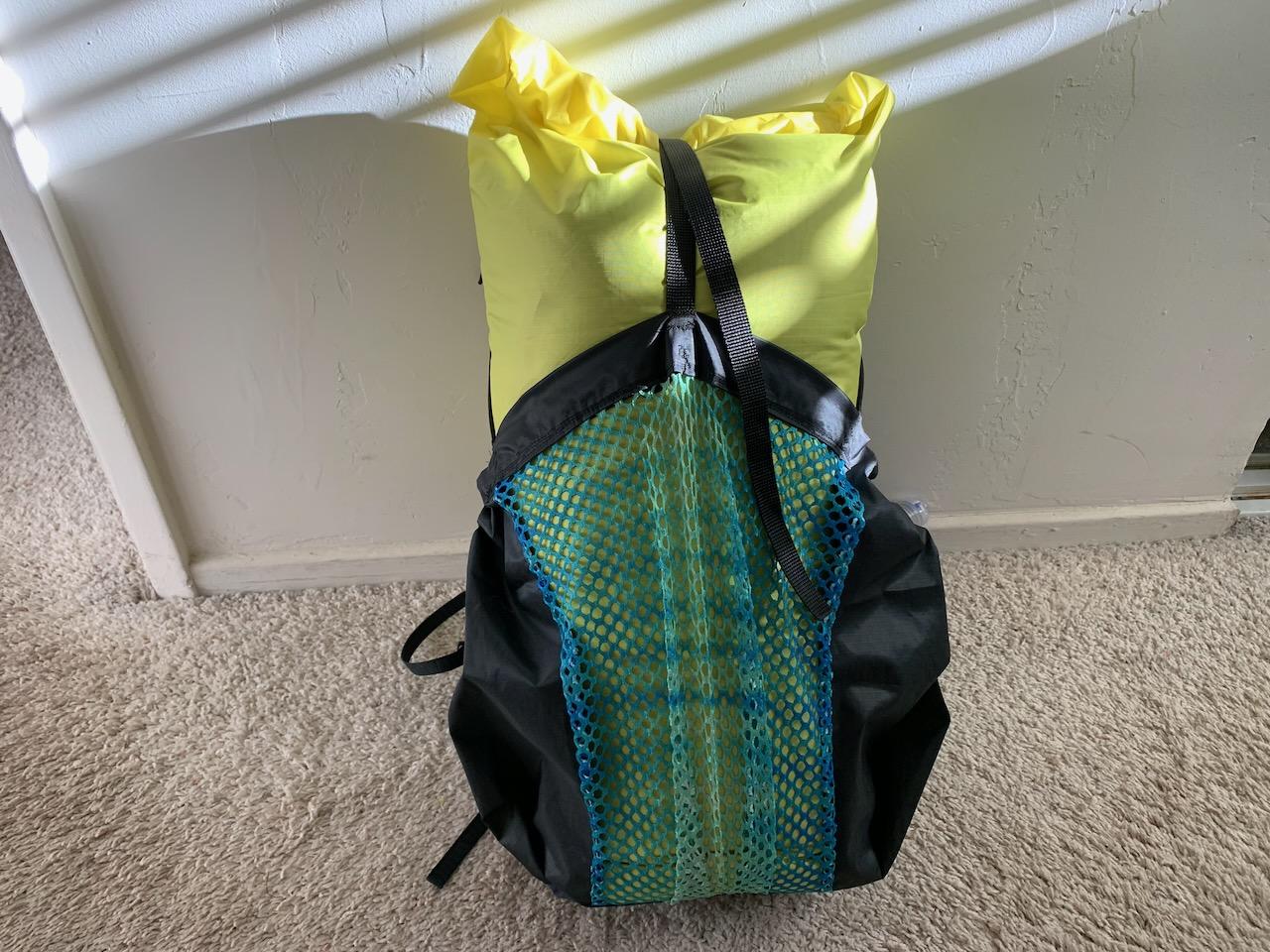 homemade backpack front
