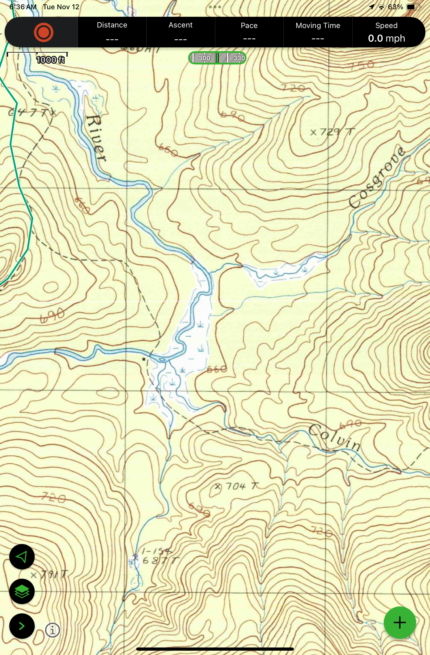 USGS map of Colvin Brook