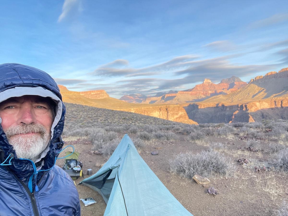 On the Tonto Plateau on a cold windy winter evening