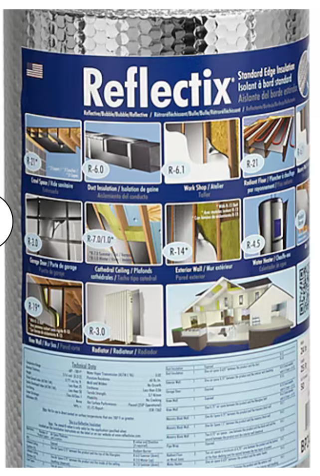 Mylar/Bubble Insulation Roll